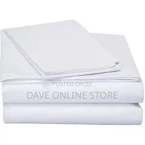 Cotton Bedsheets With 2 Pillowcases – White