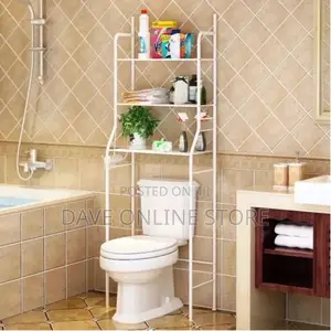 3 Tier Over the Toilet Towel Bathroom Rack Storage,White