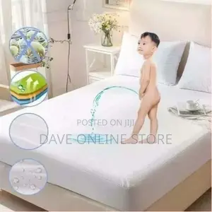 Waterproof Mattress Protector Full-Fitted Cover-White,
