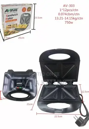 Avinas 2 Slice Sandwich Maker With Non Stick Plate