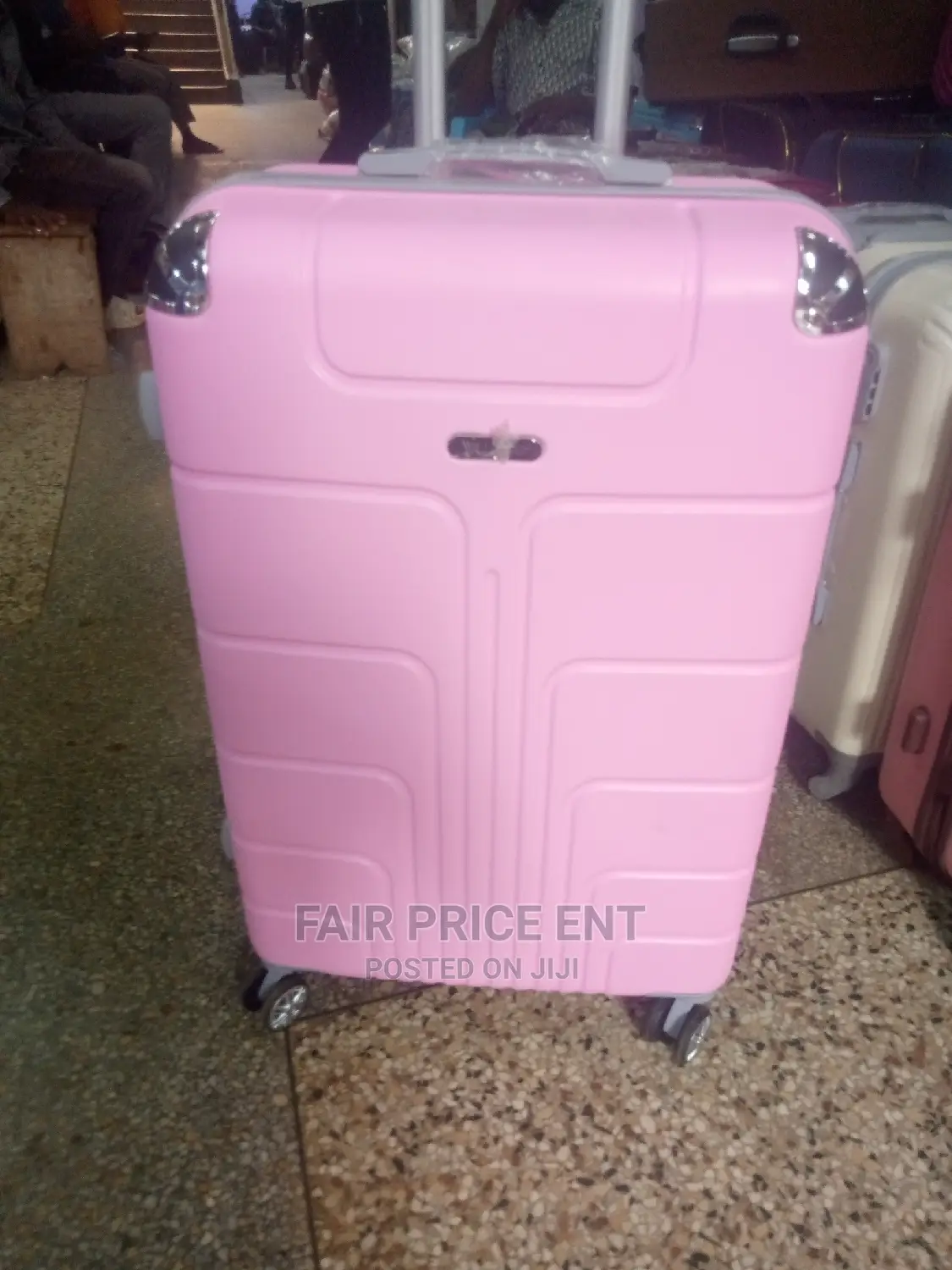 Plastic Suitcase Medium Size ( Pink)