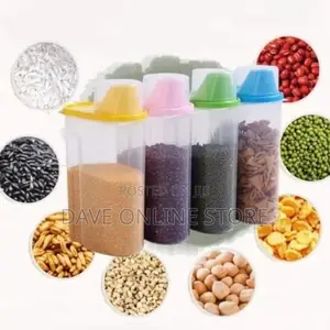 4 Piece 2.5 L,Food Plastic Storage Grains Cereal Containers