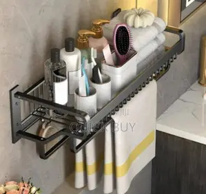 Modern Towel Rack Holder Bathroom Durable Aluminum Alloy