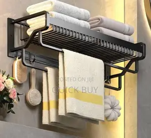 Modern Towel Rack Holder Bathroom Durable Aluminum Alloy