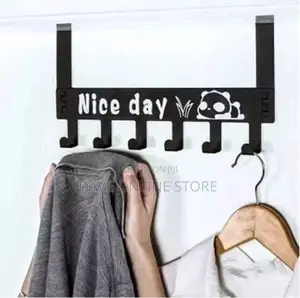 6 Hooks Nice Day Metal Hooks Over Door Bags Hanger Rack-