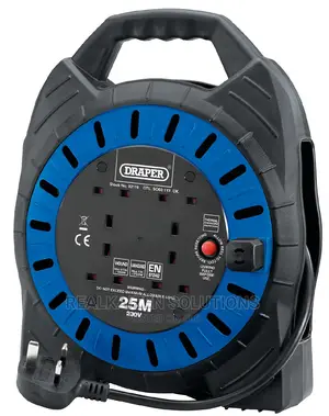 UK DRAPER Expert 1.25mm 4-Way Socket Cable Reel 25m