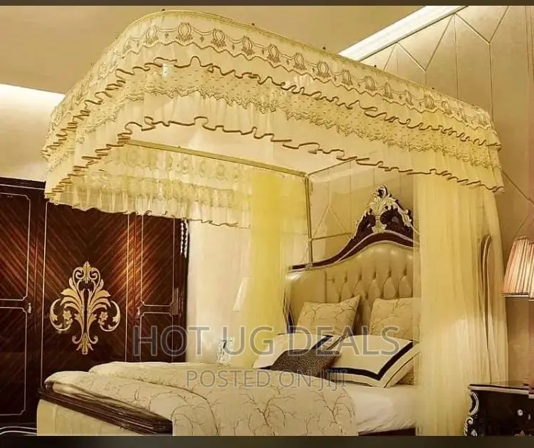6x6 2 Stand Rail Mosquito Net - Cream