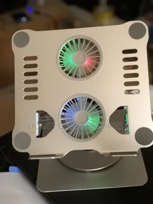 Adjustable Rotatable Laptop Stand With Cooling Fan