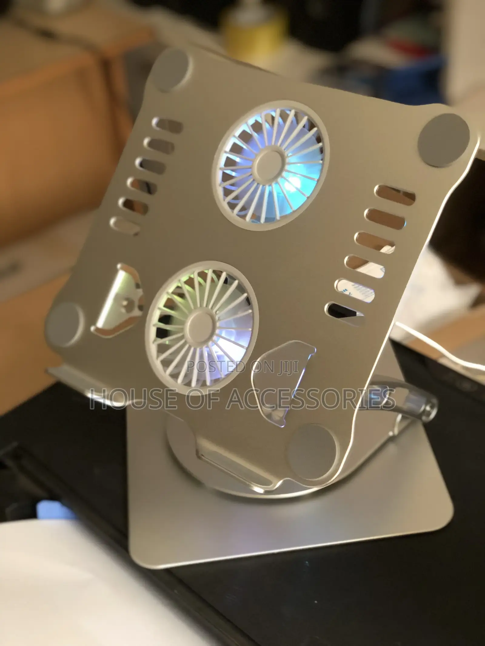 Adjustable Rotatable Laptop Stand With Cooling Fan
