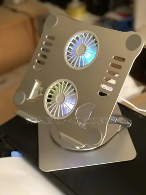 Adjustable Rotatable Laptop Stand With Cooling Fan