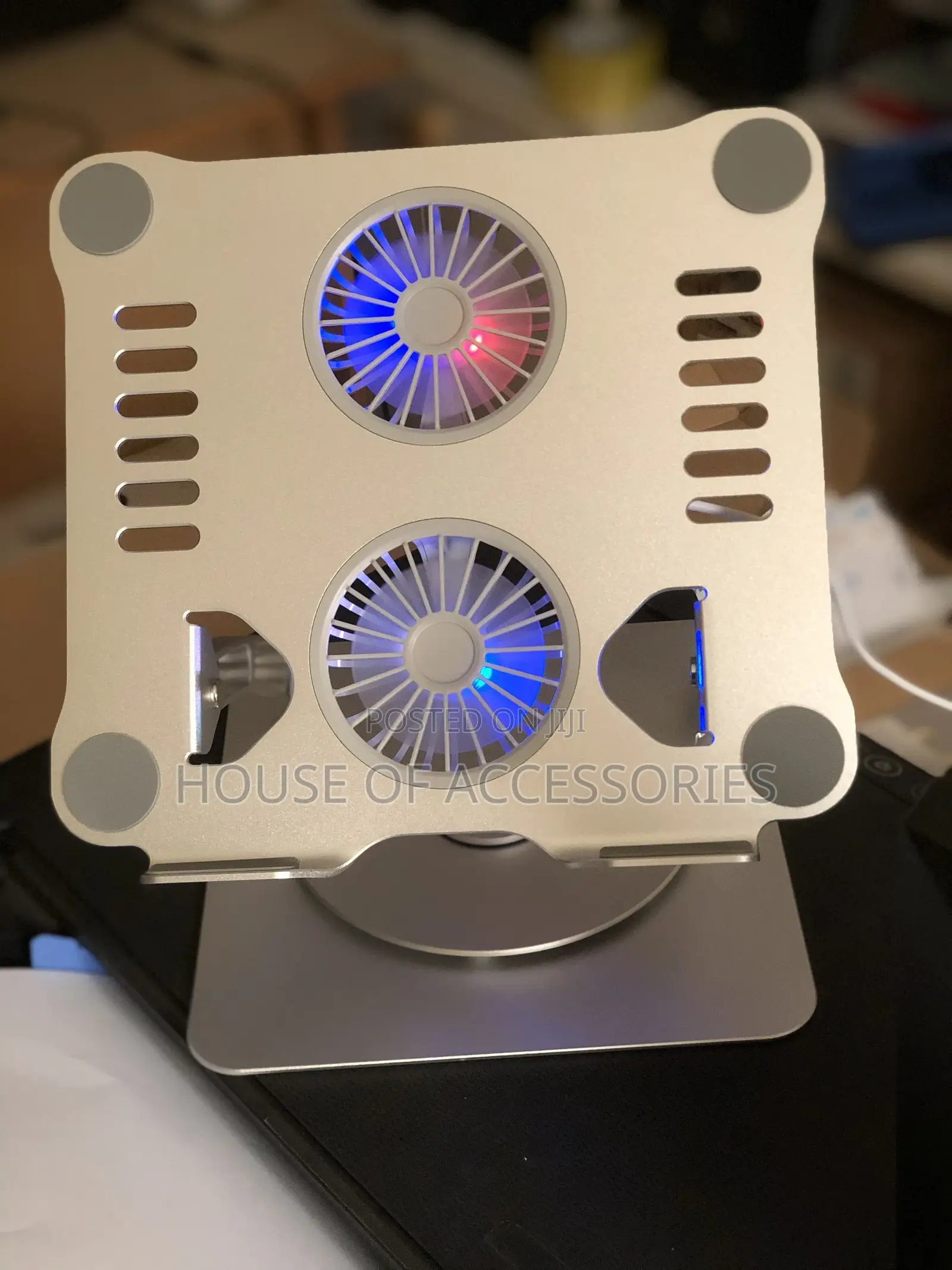 Adjustable Rotatable Laptop Stand With Cooling Fan