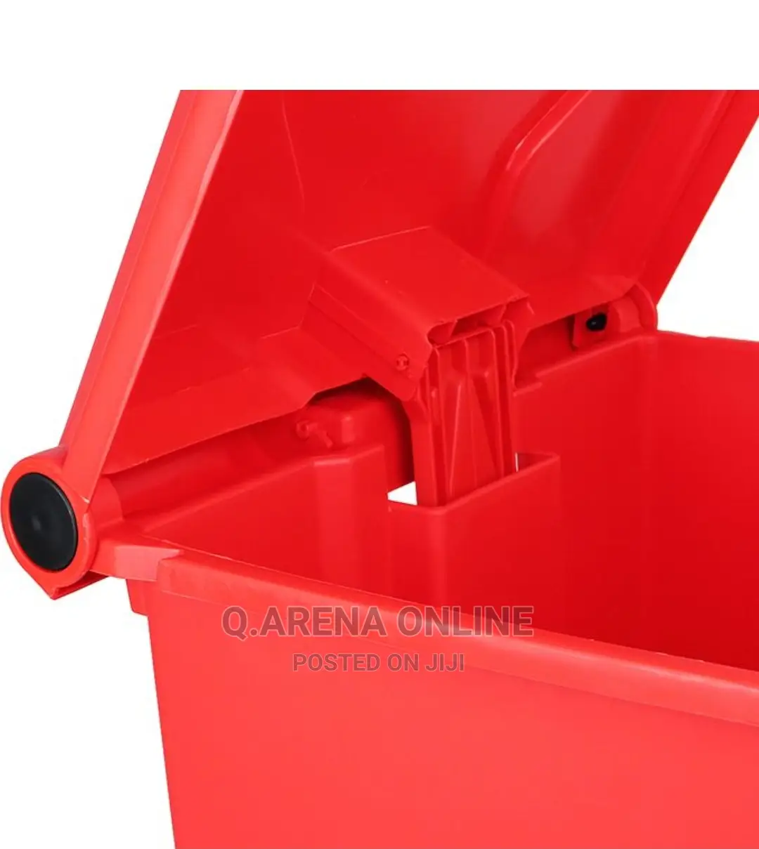 Del Uk 50l Step-on / Foot Pedal Waste Bin- Red