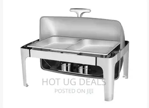 11L Double Rectangular Roll Top Chafing Dish Buffet Warmer