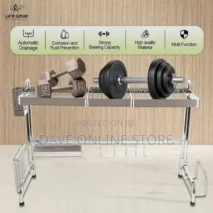 Over Sink Dish Drying Rack, 2 Tier Stainless Steel Rack