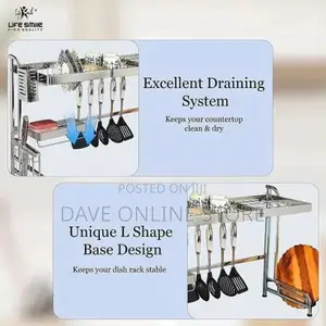 Over Sink Dish Drying Rack, 2 Tier Stainless Steel Rack