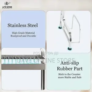 Over Sink Dish Drying Rack, 2 Tier Stainless Steel Rack