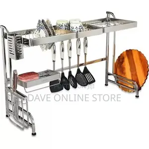 Over Sink Dish Drying Rack, 2 Tier Stainless Steel Rack