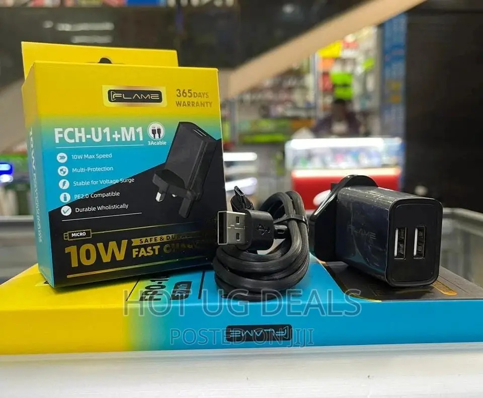 Micro USB 3 Plug, Fast Charging Charger Kit - Black