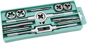 12pcs Tap Dies Set NC Screw Thread Plugs Steel Hand Screw