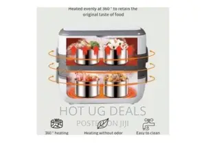 Portable Electric Lunch Box Heating Food Steamer Container.