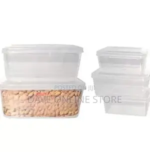 Five Pc Airtight Food Storage Containers Tins With Lids,