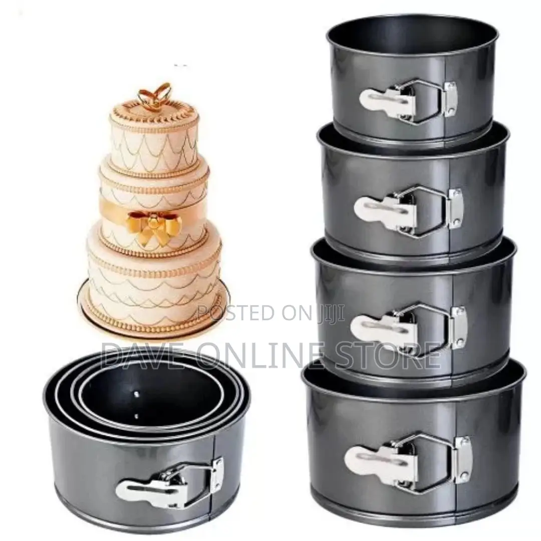 Cake Decor 4 Pcs Round Springform Tin Nonstick Cake Mould