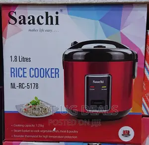 1.8l Saachi Electric Rice Cooker - Red