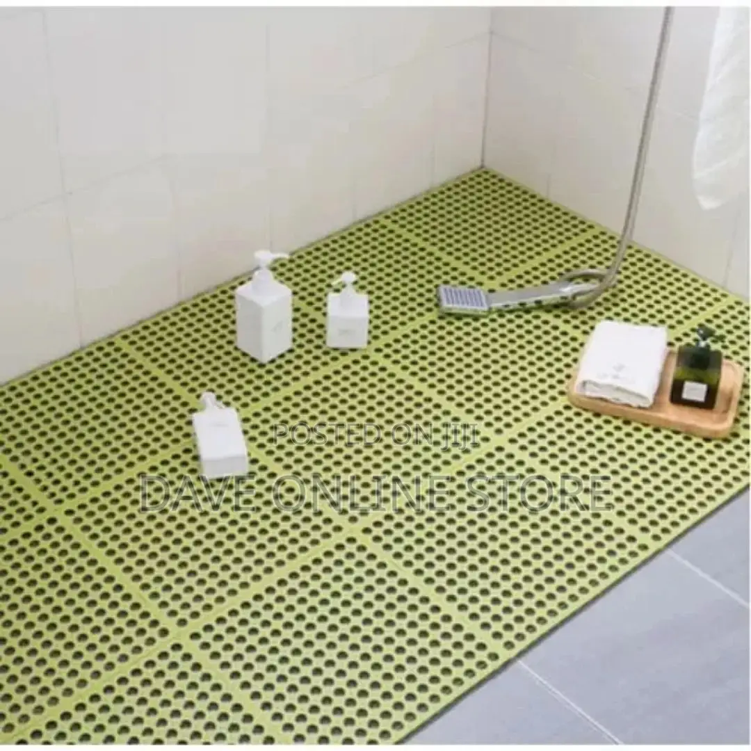 4pcs Interlocking Non Slip Bathroom Floor Tiles Rubber Mat