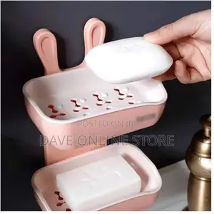 Double Layer Wall Soap Dish Box for Kitchen Bathroom