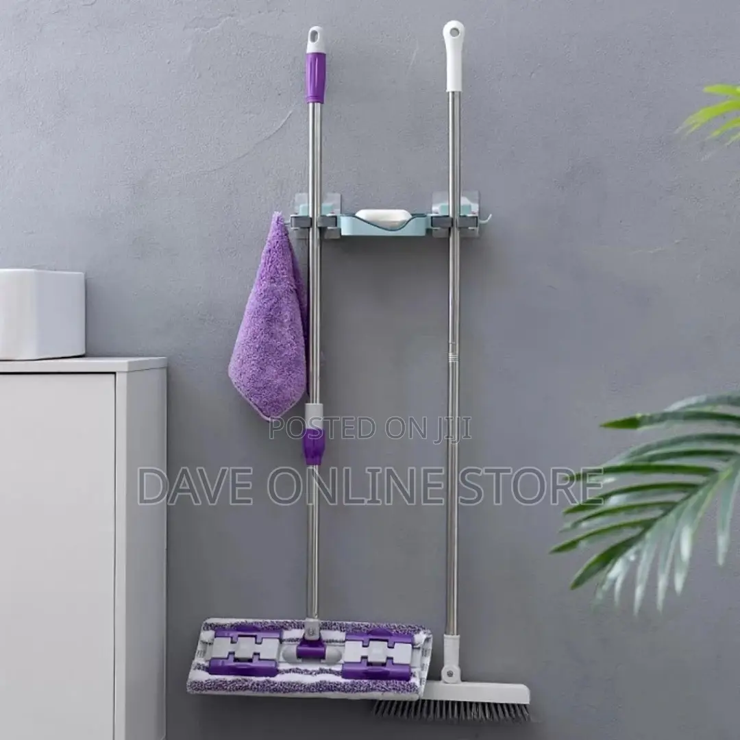 Mop Holder Brush Storage Rack Soap Dish Box