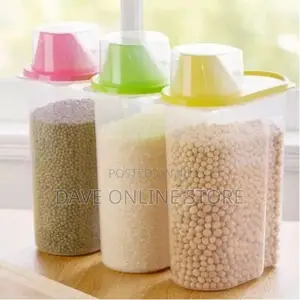 3 Piece 2.5L Food Plastic Storage Grains Cereal Containers