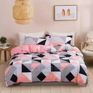 Cotton Duvet Cover Set 5*6 ( Pink)