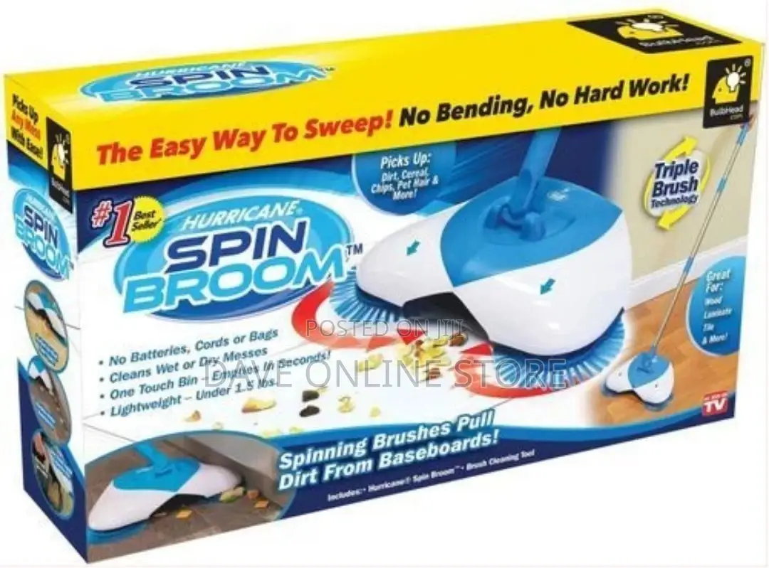 Spin Broom Sweeper – Blue White
