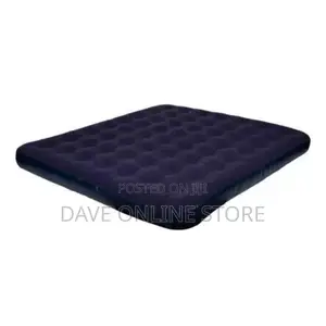 Flocked Full-Size Air Bed Lnflatable Mattress,Blue