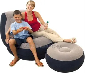 Inflatable Ultra Lounge Chair and Ottoman Set