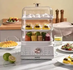 3 Layer 12l  Electric Food Cooking Steamer Pot With Display.