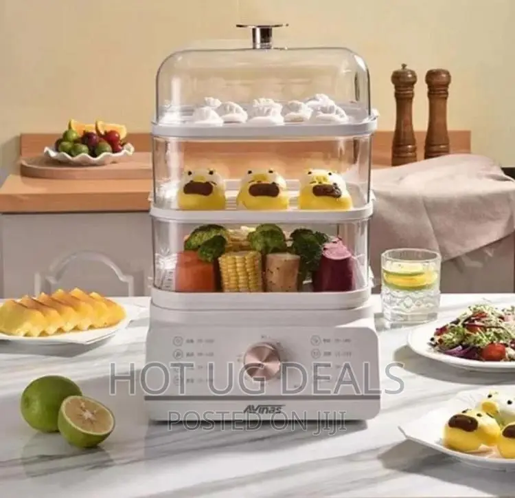 3 Layer 12l  Electric Food Cooking Steamer Pot With Display.
