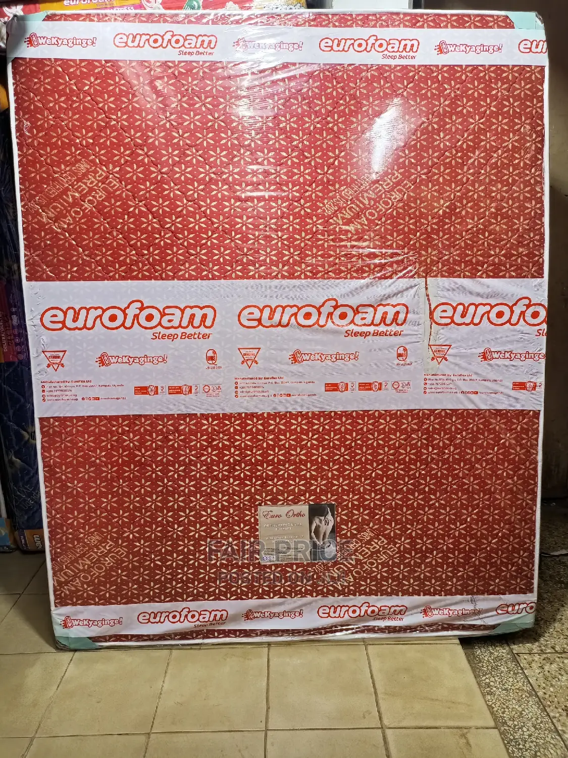 Orthopedic Mattress Eurofoam 5*6 (Red 