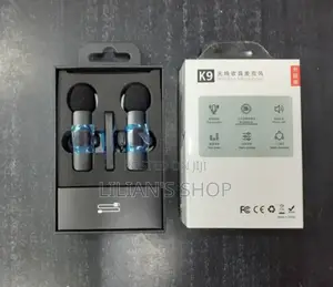 Black Modern Duo Wireless Microphone for iPhone