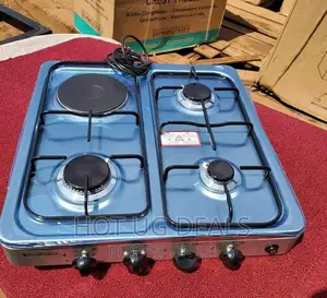 3 Gas + 1 Electric Desktop Gas Cooker, 50*50cm - Inox