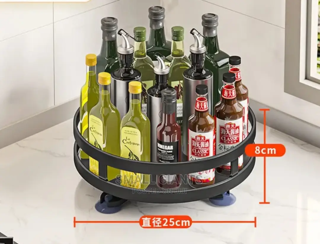 2-Tier 360° Rotatating Kitchen Trolley Spice Storage Rack