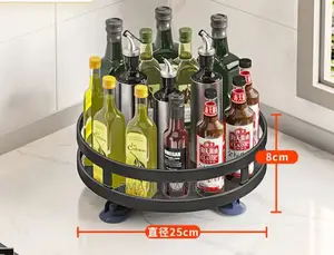 2-Tier 360° Rotatating Kitchen Trolley Spice Storage Rack