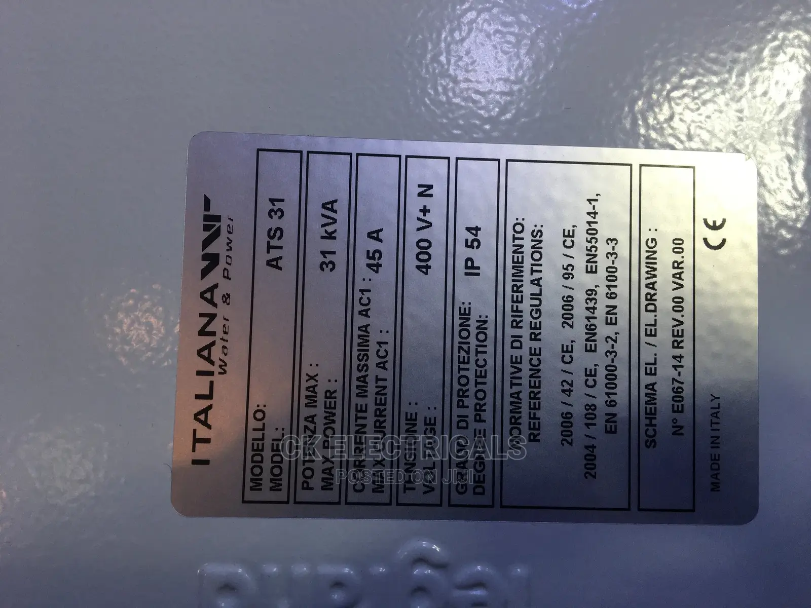 Automatic Change Over 45amps