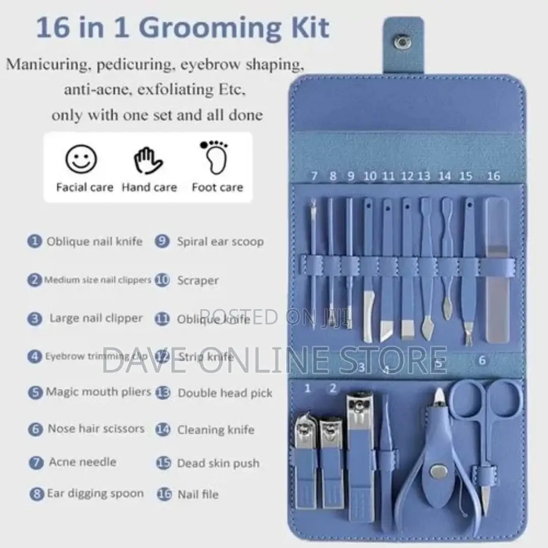 16pcs Manicure Set Nail Clippers Pedicure Kit Cutter
