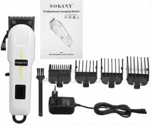 Sokany Rechargeable Hair Clipper Shaving Machine – White