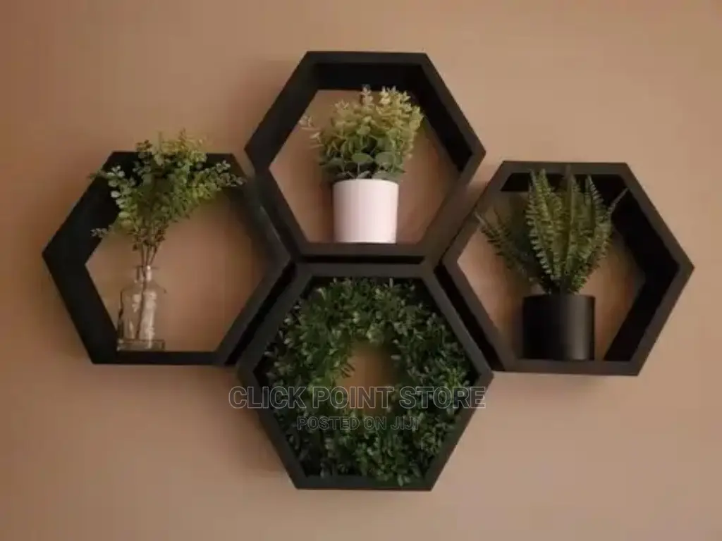 Decorating Wall Shelves /Floating Hexagon Wall Shelf /Shelve
