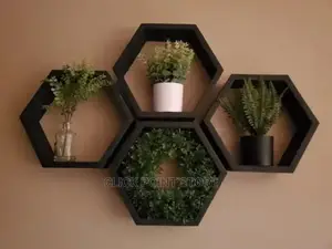 Decorating Wall Shelves /Floating Hexagon Wall Shelf /Shelve