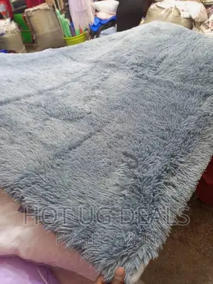2*2.5m Furry Floor Large Carpets - Grey