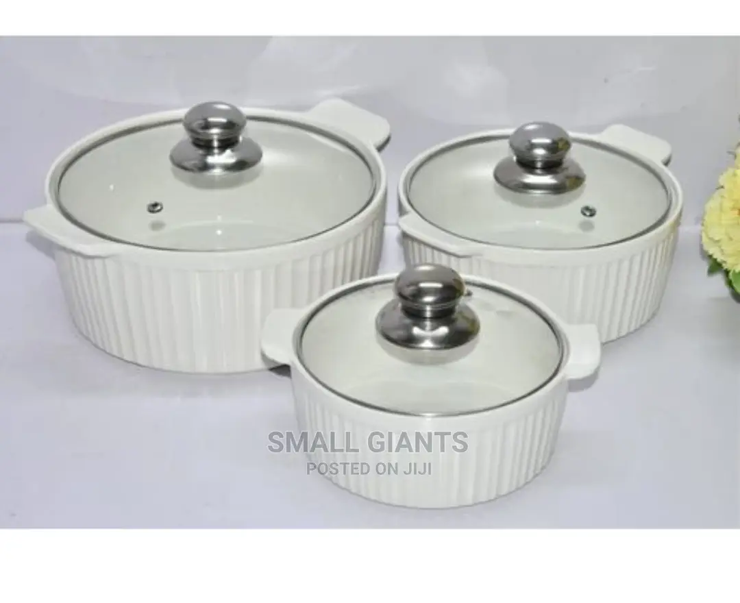 Generic 3pcs Ceramic Serving Dishes/ Casseroles
