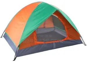 Portable Family 3 Person Camping Tent – Multicolor
